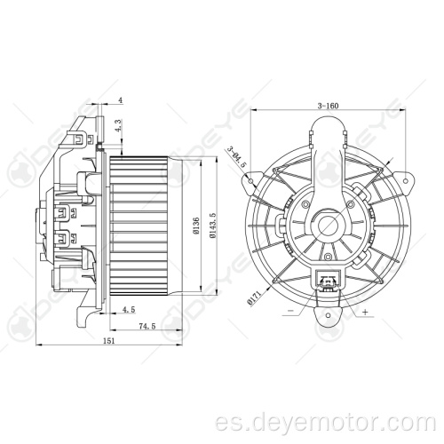 Motor del ventilador del aire acondicionado del coche para FORD MENDEO B-MAX